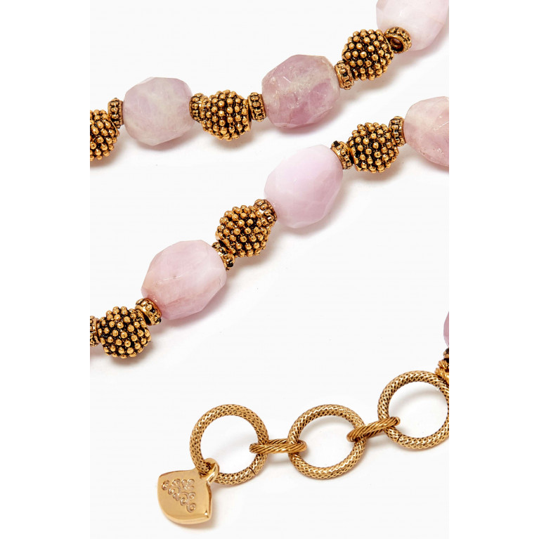 Mon Reve - Orchid Choker Necklace in Gold-plated Brass