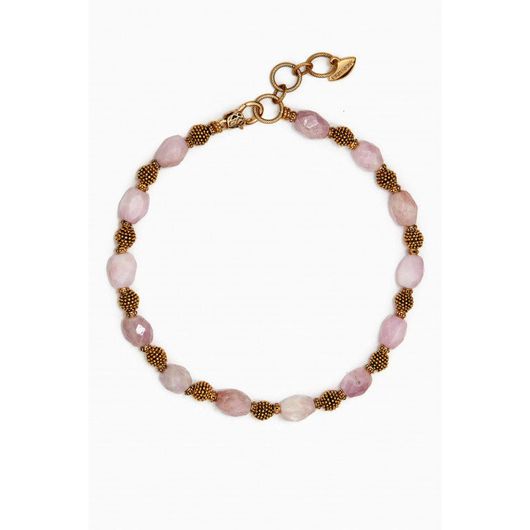 Mon Reve - Orchid Choker Necklace in Gold-plated Brass