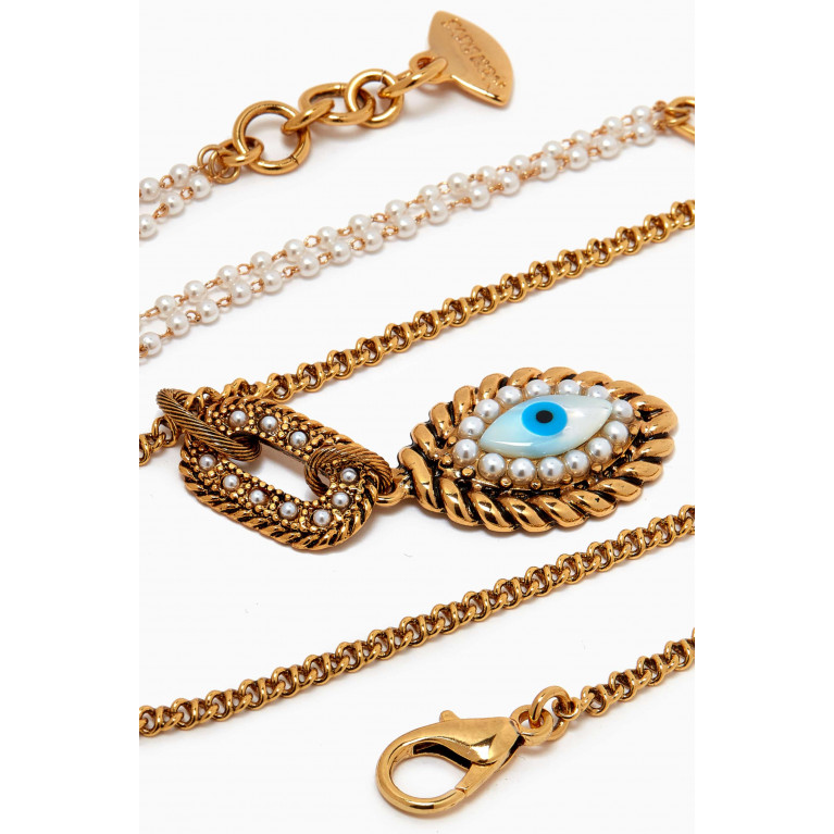 Mon Reve - All Timer Higone Evil Eye Necklace in Gold-plated Brass
