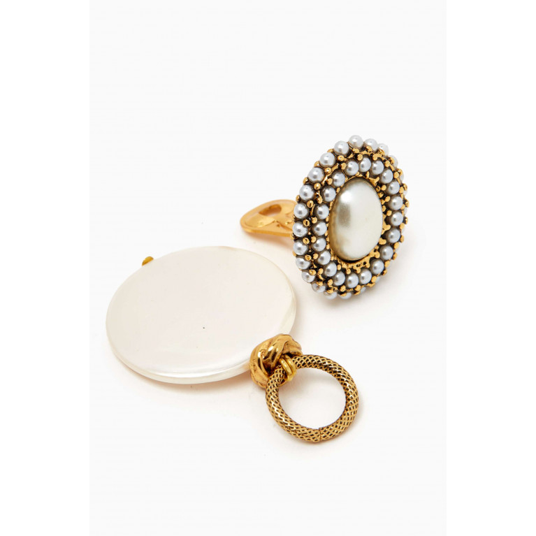 Mon Reve - Behind the Scenes Clip-on Earrings in Gold-plated Brass