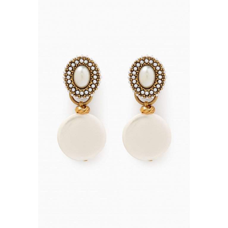 Mon Reve - Behind the Scenes Clip-on Earrings in Gold-plated Brass