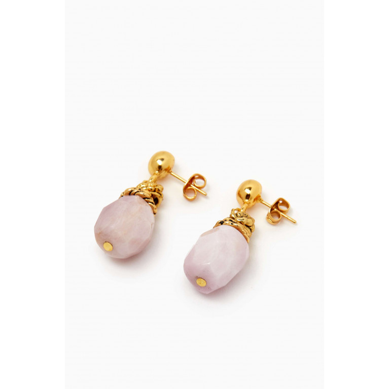 Mon Reve - Lilac Earrings in Gold-plated Brass