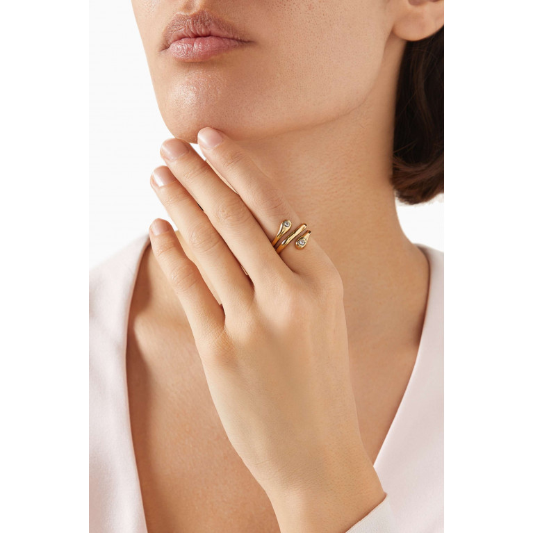 Mon Reve - Forget Me Not Ring in Gold-plated Brass