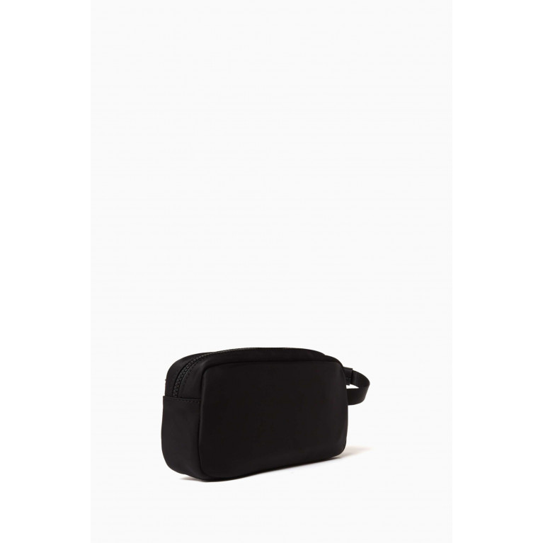Versace Jeans Couture - Institutional Logo Wash Bag in Nylon Blend Black