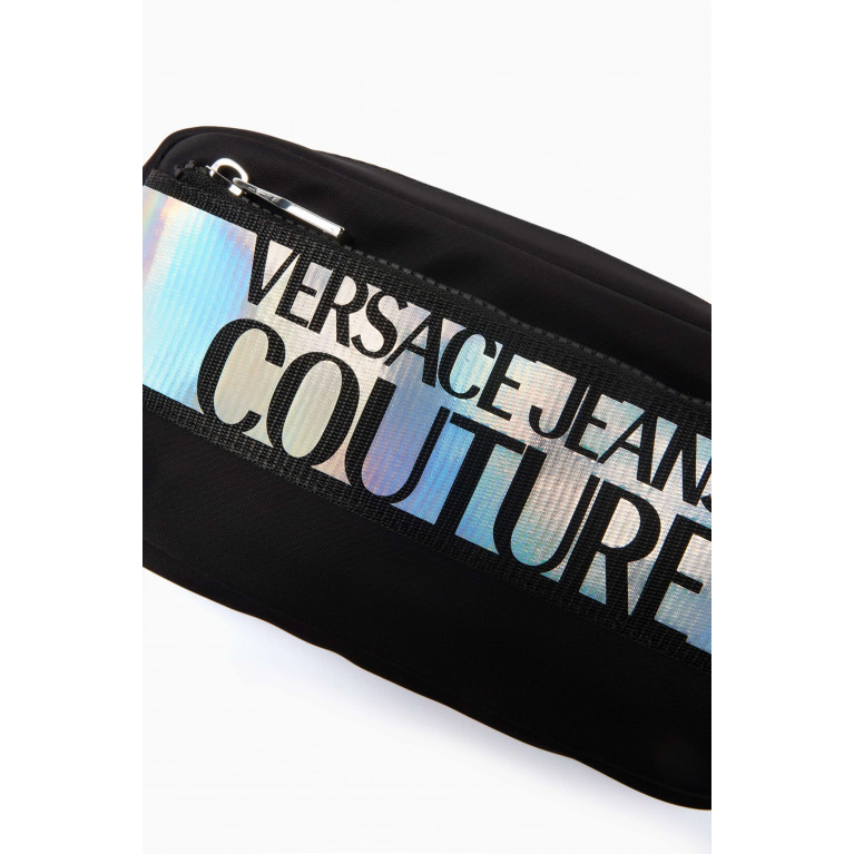 Versace Jeans Couture - Institutional Logo Vanity Pouch in Nylon Blend Silver