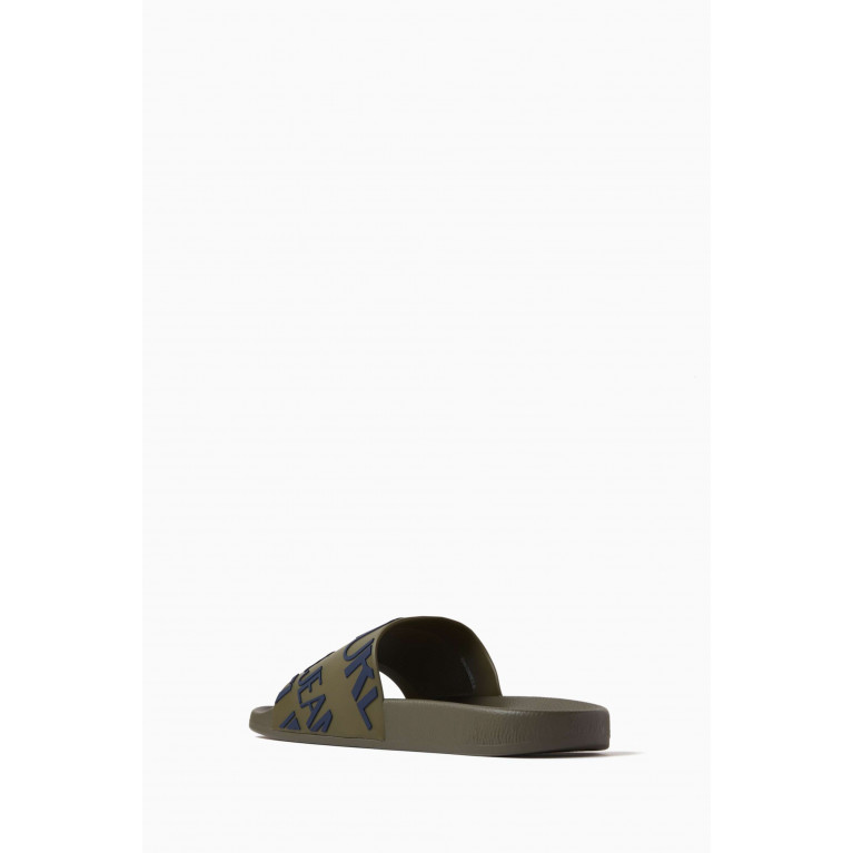 Versace Jeans Couture - Logo Slides in Rubber Green