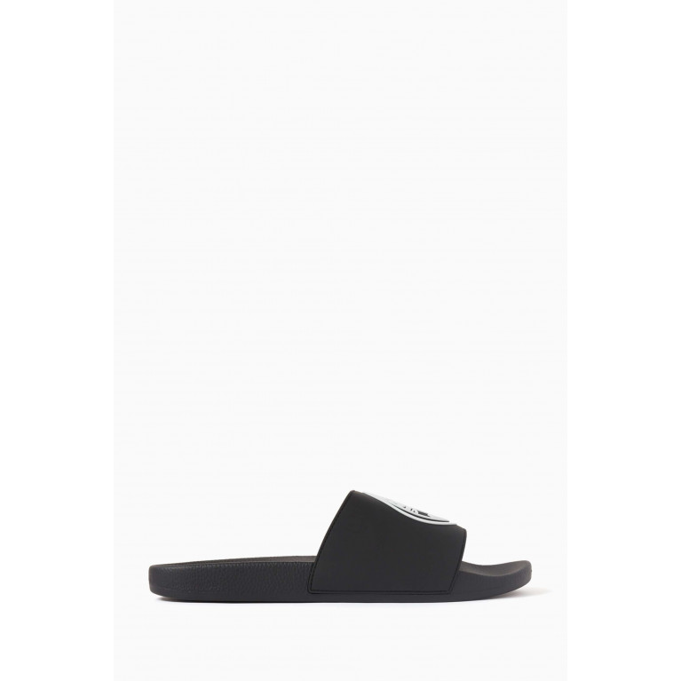 Versace Jeans Couture - Logo Slides in Rubber Black