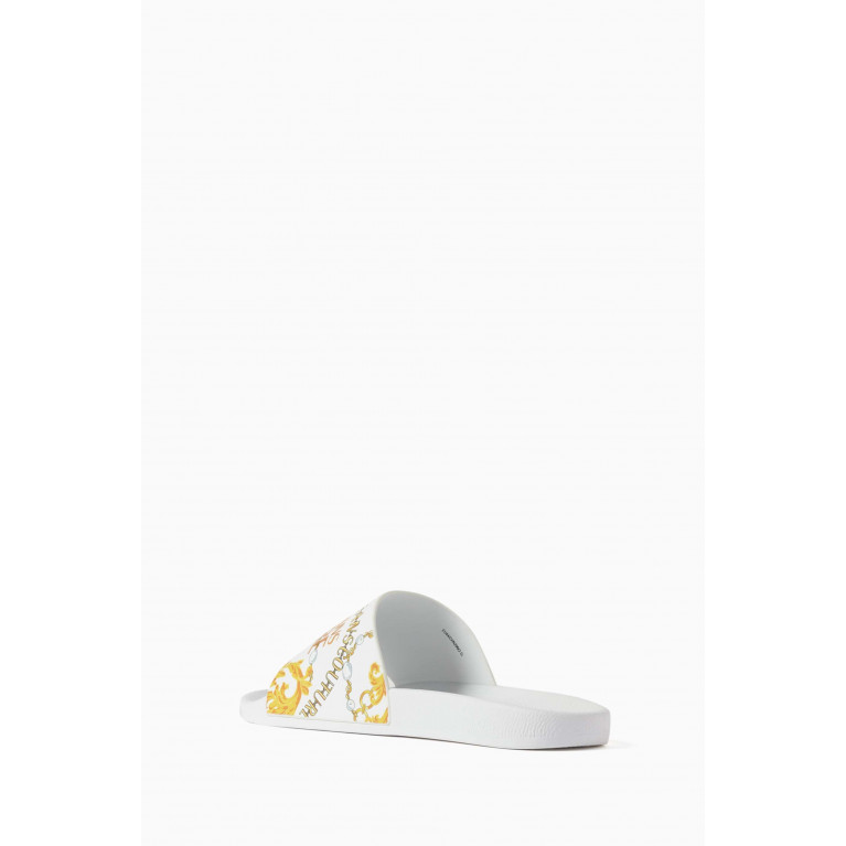 Versace Jeans Couture - Chain Couture Slides in PVC White