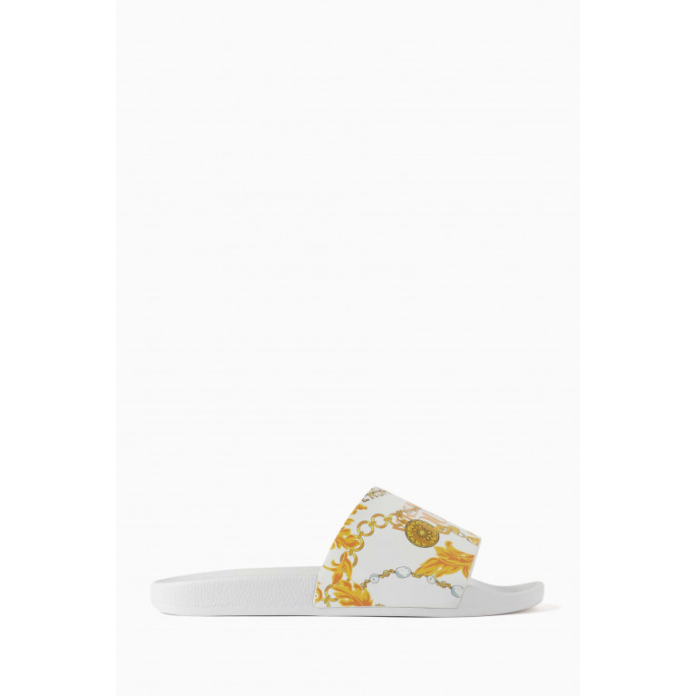 Versace Jeans Couture - Chain Couture Slides in PVC White
