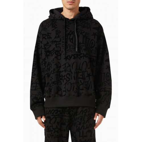 Versace Jeans Couture - Graffiti Logo Hoodie in Cotton