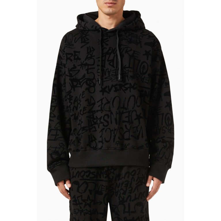 Versace Jeans Couture - Graffiti Logo Hoodie in Cotton
