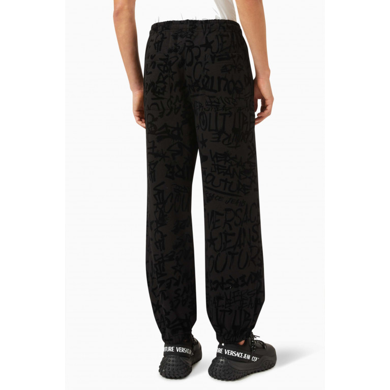 Versace Jeans Couture - Graffiti Logo Sweatpants in Cotton Fleece