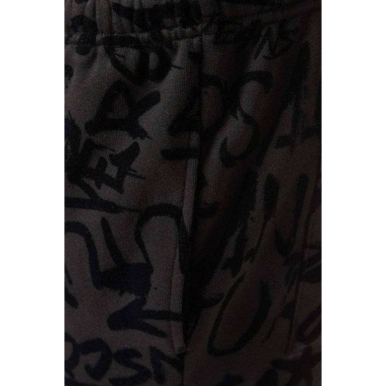 Versace Jeans Couture - Graffiti Logo Sweatpants in Cotton Fleece
