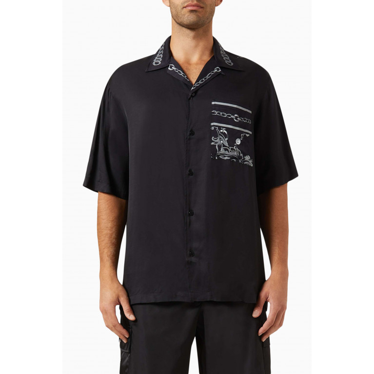 Versace Jeans Couture - Chain Couture Print Shirt in Cotton Poplin