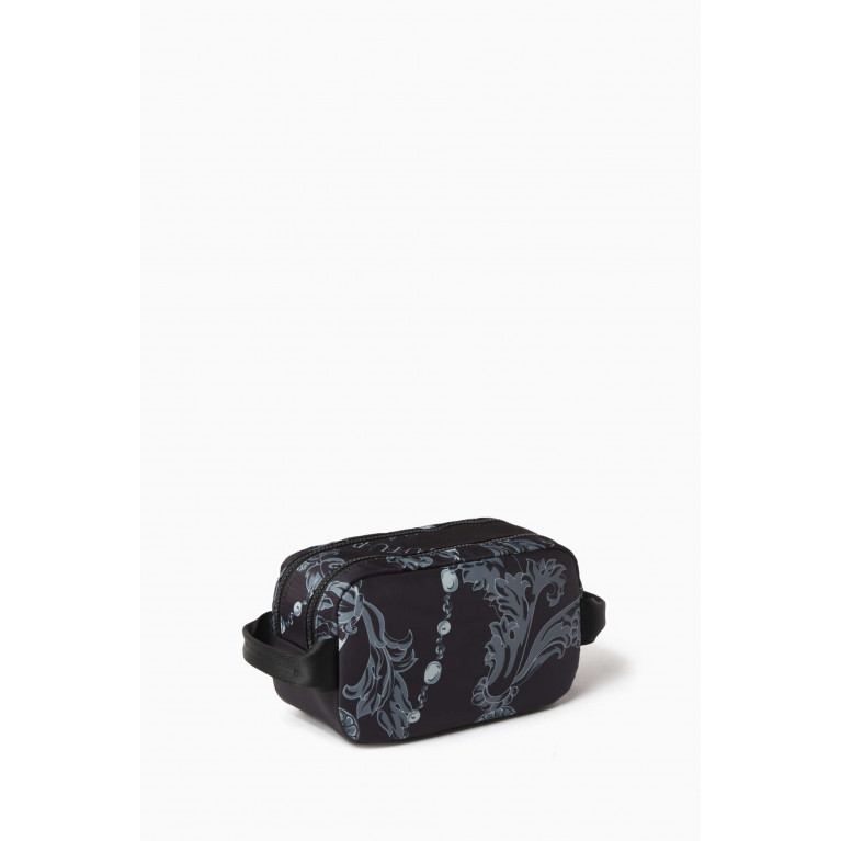 Versace Jeans Couture - Logo Couture Chain Print Wash Bag in Nylon Black