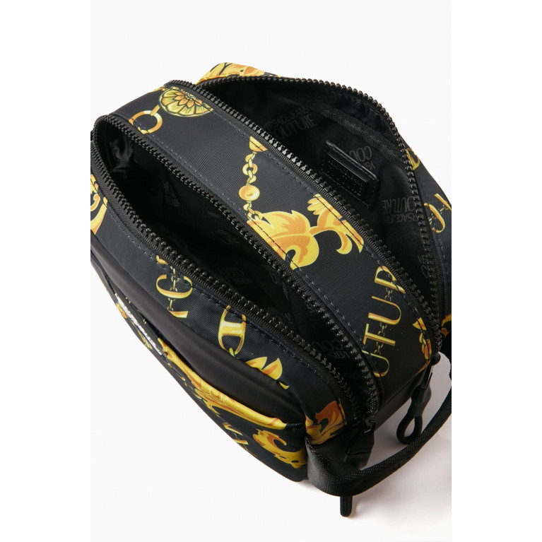 Versace Jeans Couture - Logo Couture Chain Print Wash Bag in Nylon Gold