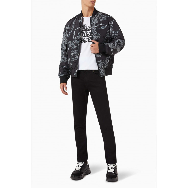 Versace Jeans Couture - Reversible Logo Bomber Jacket in Nylon