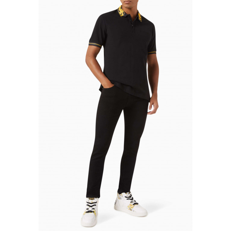 Versace Jeans Couture - Logo-embroidered Polo Shirt in Cotton Piqué