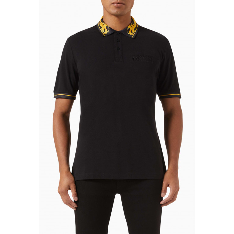 Versace Jeans Couture - Logo-embroidered Polo Shirt in Cotton Piqué