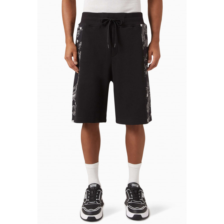Versace Jeans Couture - Logo Couture Chain Print Sweatshorts in Cotton