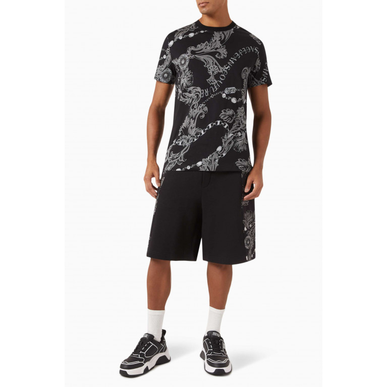 Versace Jeans Couture - Logo Couture Chain Print T-shirt in Cotton Jersey