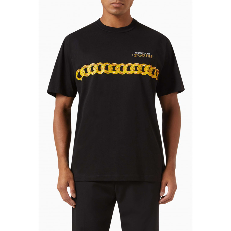 Versace Jeans Couture - Logo Couture Chain T-shirt in Cotton Jersey