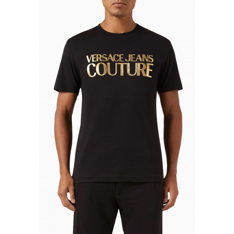 Versace Jeans Couture - Logo T-shirt in Cotton Black