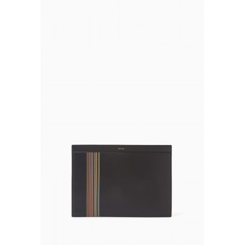 Paul Smith - Signature Stripe Block Document Case in Calf Leather