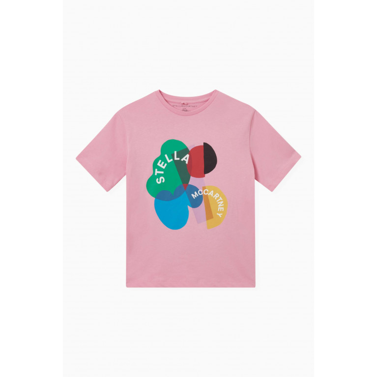 Stella McCartney - Graphic Print T-Shirt in Organic Cotton Purple