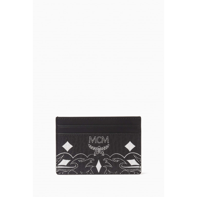 MCM - Mini Aren Card Holder in Bandana Canvas