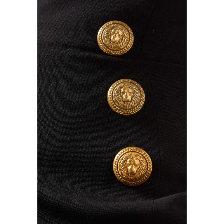 Balmain - Button High-Waist Maxi Skirt in Wool