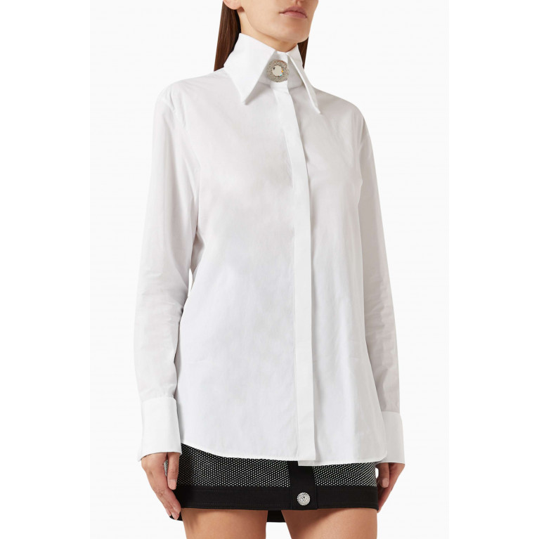 Balmain - Jewel Crystal Shirt in Cotton-poplin