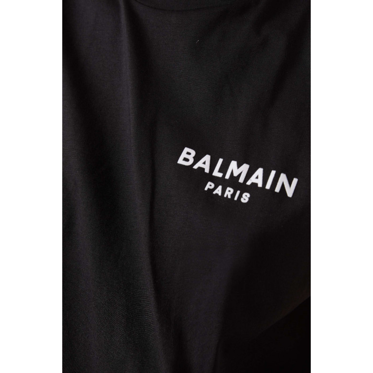 Balmain - Flocked Crop T-shirt in Jersey