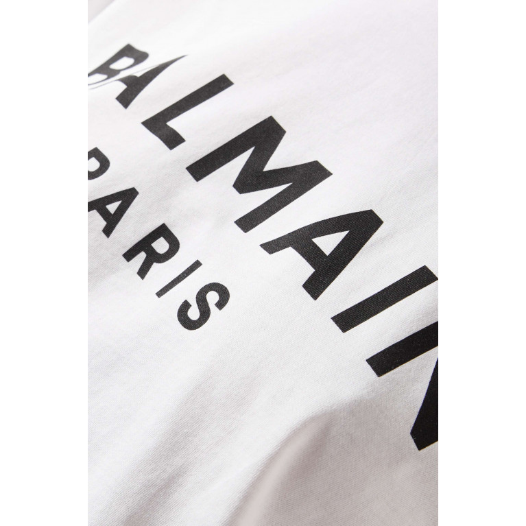 Balmain - Logo Crop T-shirt in Jersey Multicolour