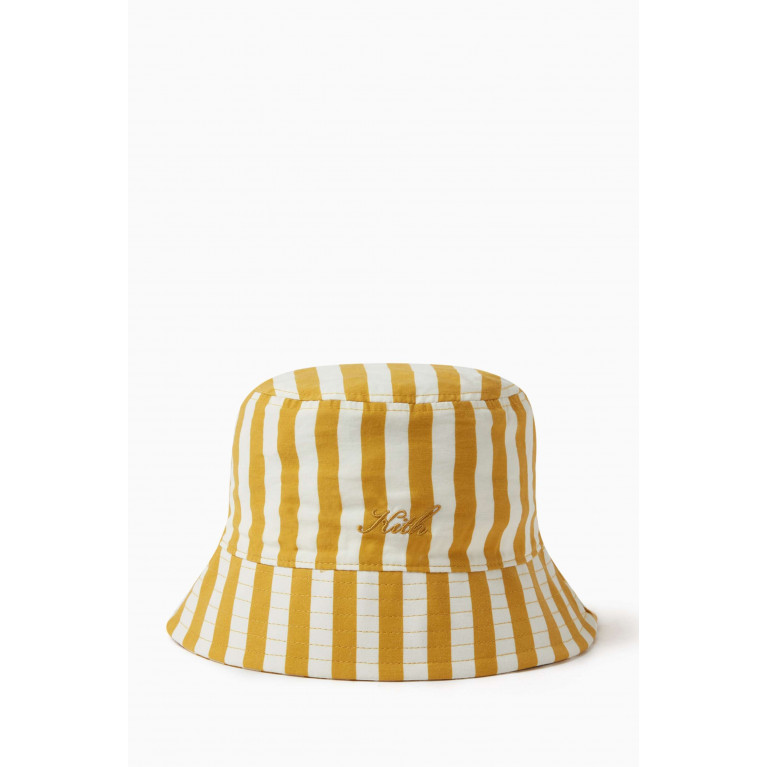 Kith - Striped Bucket Hat in Cupro-blend