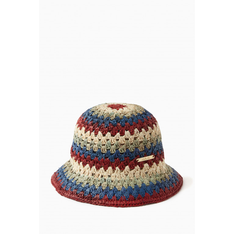 Kith - Multi Stitch Bucket Hat in Raffia