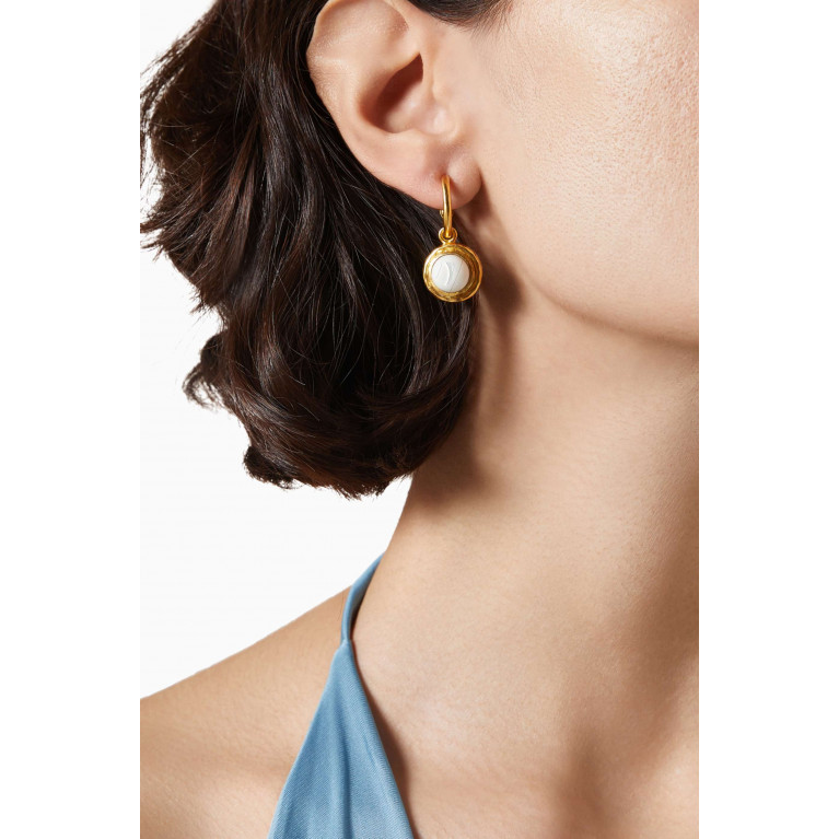 VALÉRE - Kameo Hoop Earrings in 24kt Gold-plated Brass