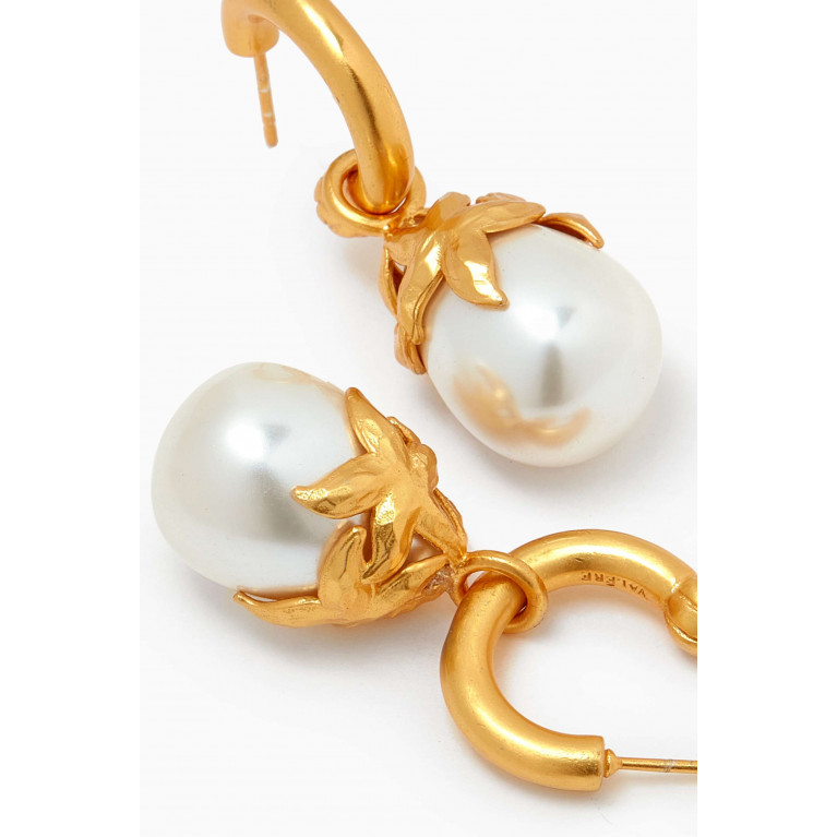 VALÉRE - Drop Earrings in 24kt Gold-plated Brass