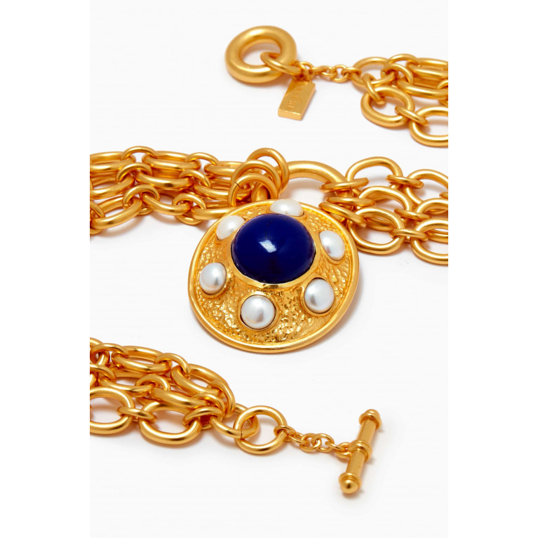 VALÉRE - Vivienne Pendant Chain Necklace in 24kt Gold-plated Brass