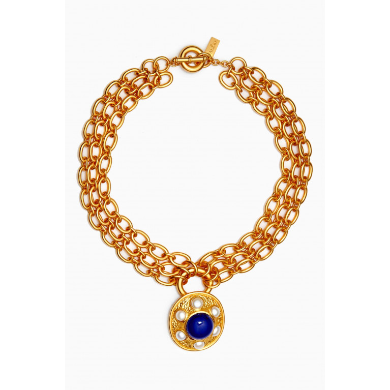 VALÉRE - Vivienne Pendant Chain Necklace in 24kt Gold-plated Brass