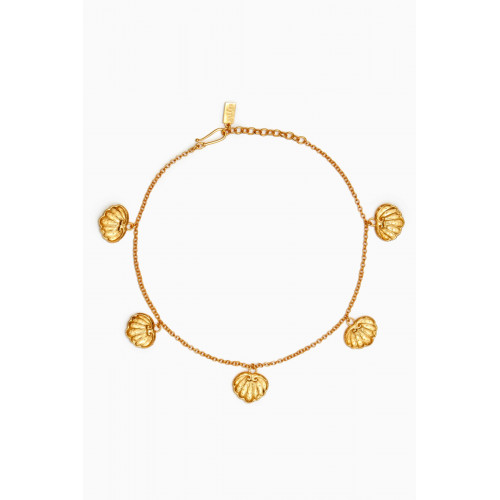 VALÉRE - Rococo Shell Necklace in 24kt Gold-plated Brass