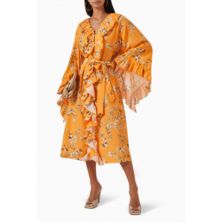 Bambah Boutique - Josephine Ruffle Robe in Cotton