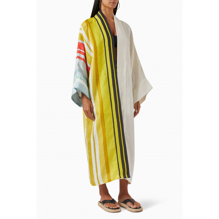 Bambah Boutique - Cairo Striped Kimono in Linen