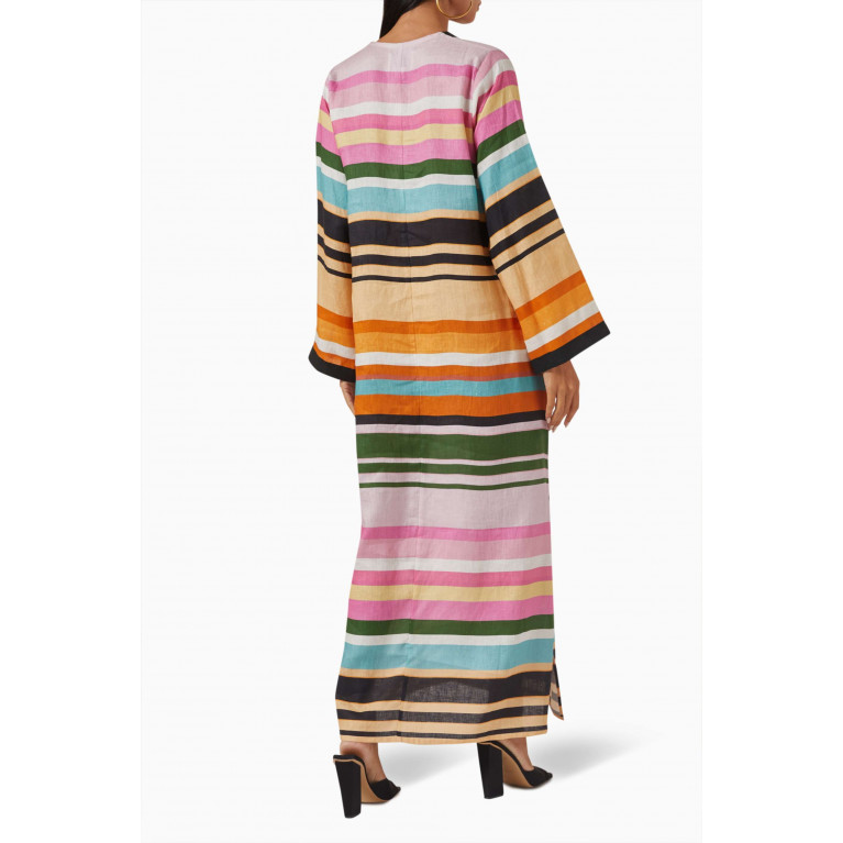 Bambah Boutique - Layla Rainbow Tunic in Linen Multicolour