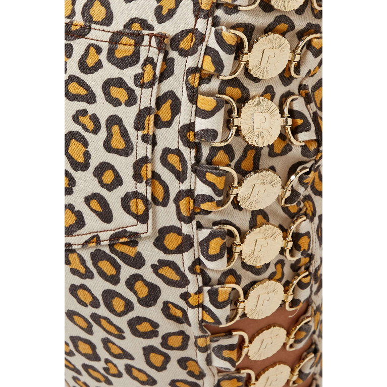Paco Rabanne - Leopard-print Pants in Denim