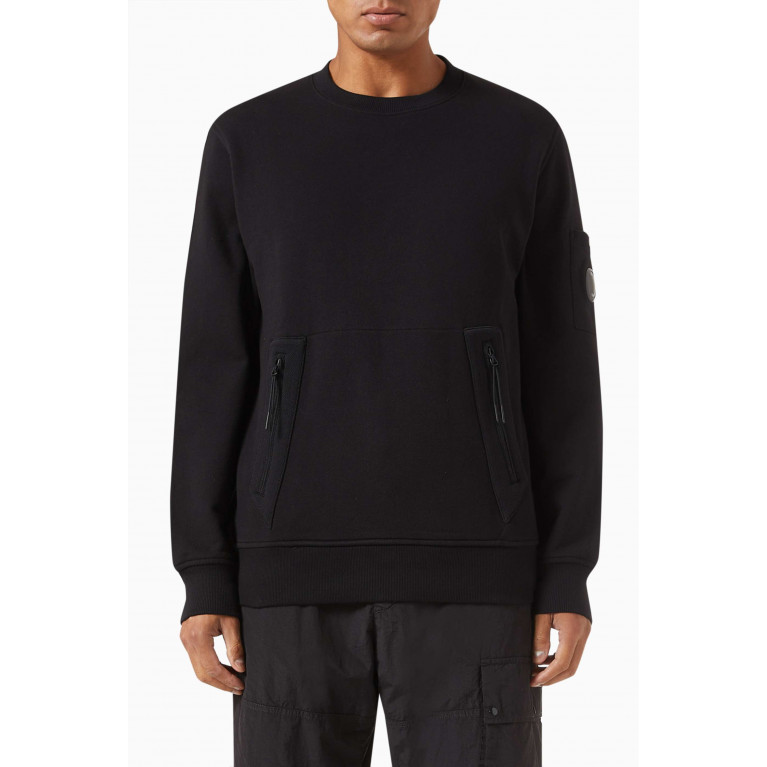 C.P. Company - Diagonal Zip Sweatshirt in Fleece