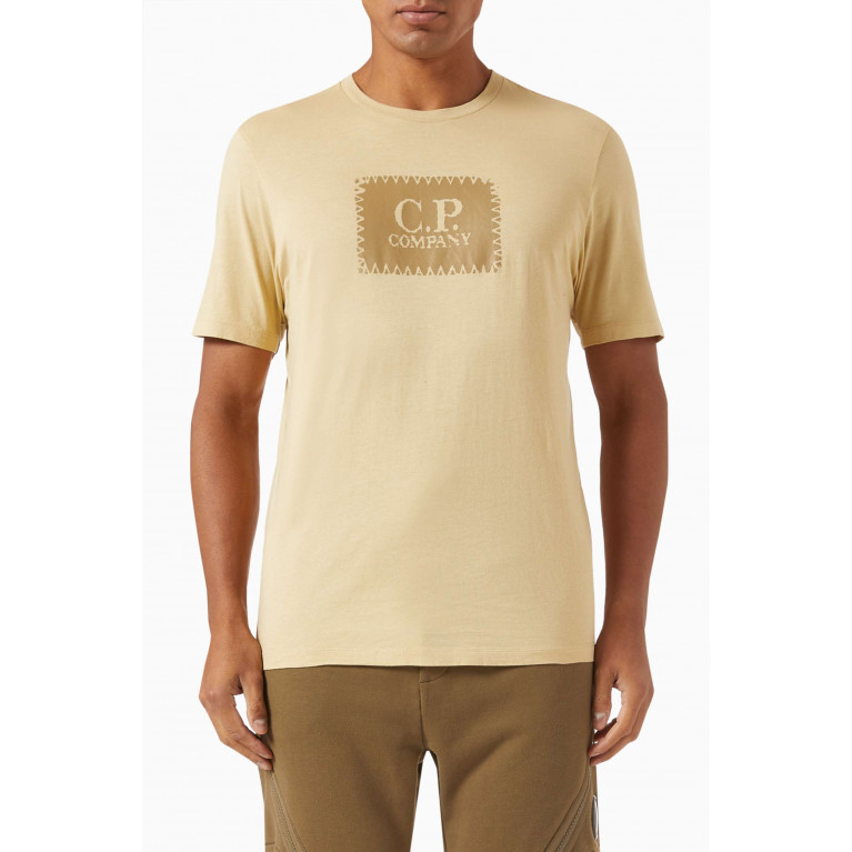 C.P. Company - 30/1 Logo T-shirt in Cotton Jersey Neutral