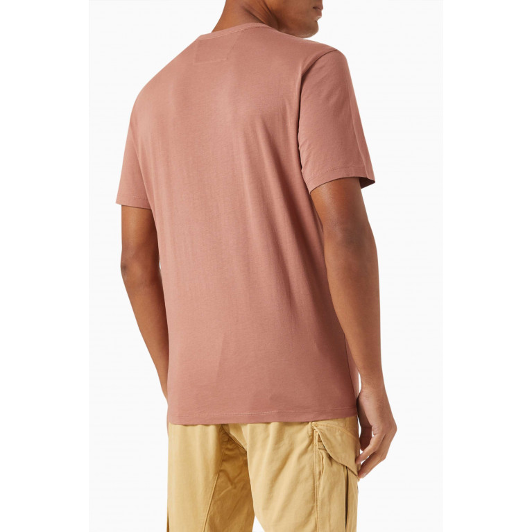 C.P. Company - 30/1 Logo T-shirt in Cotton Jersey Pink