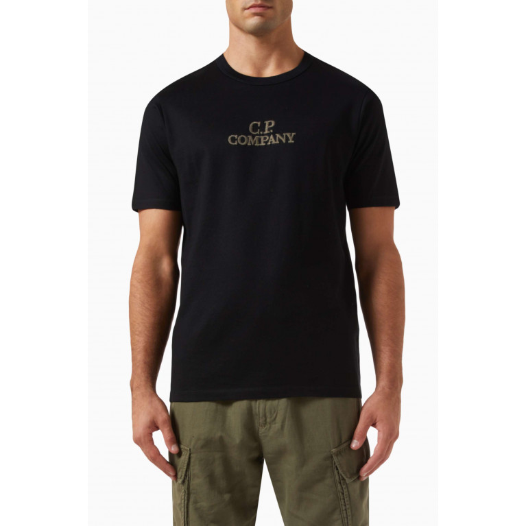 C.P. Company - Twisted Logo T-shirt in Cotton-jersey Black