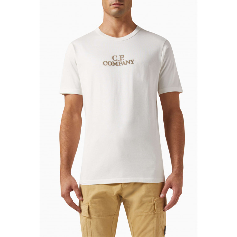 C.P. Company - Twisted Logo T-shirt in Cotton-jersey White